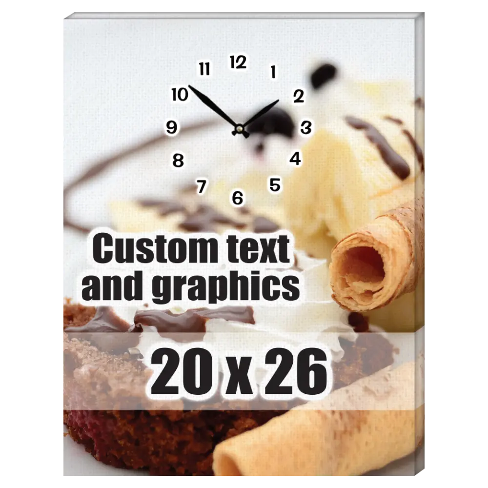 20x26 Canvas frame w/musical clock