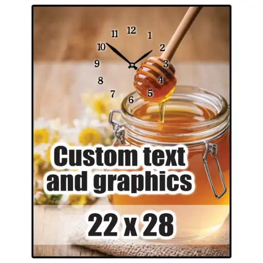 [PL2228-NOM] 22x28 Plaque clock