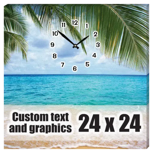 [CA2424-NOM] 24x24 Canvas frame w/clock