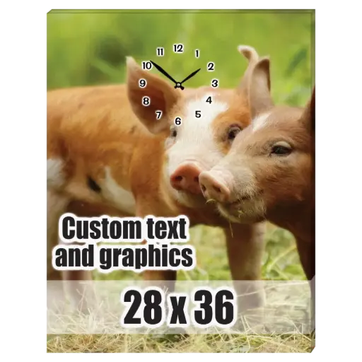 [CA2836-NOM] 28x36 Canvas frame w/clock
