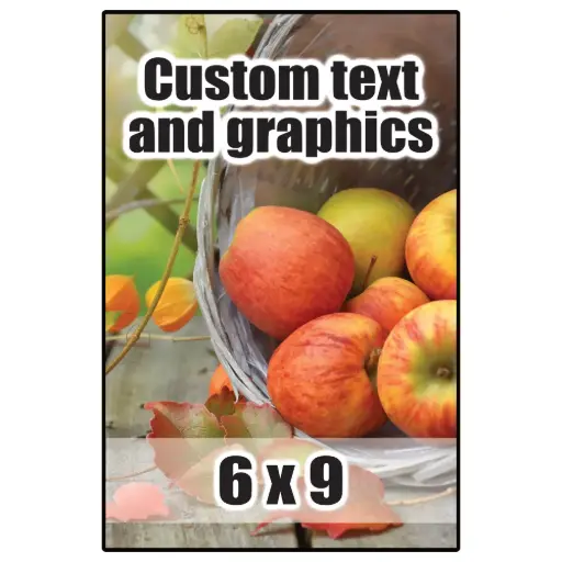 [PL0609] 6x9 Plaque w/keyhole and finished edge