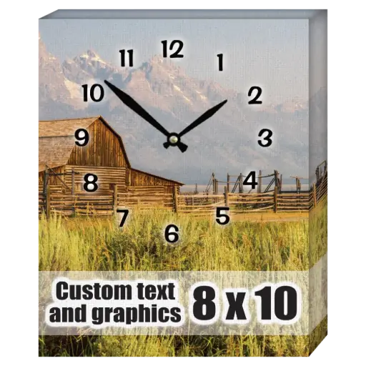 [CA0810-NOM] 8x10 Canvas frame w/clock