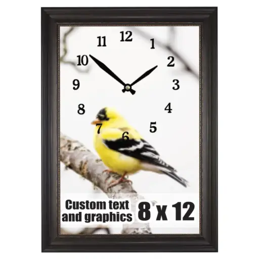 [FR0812-NOM] 8x12 Framed artwork w/clock