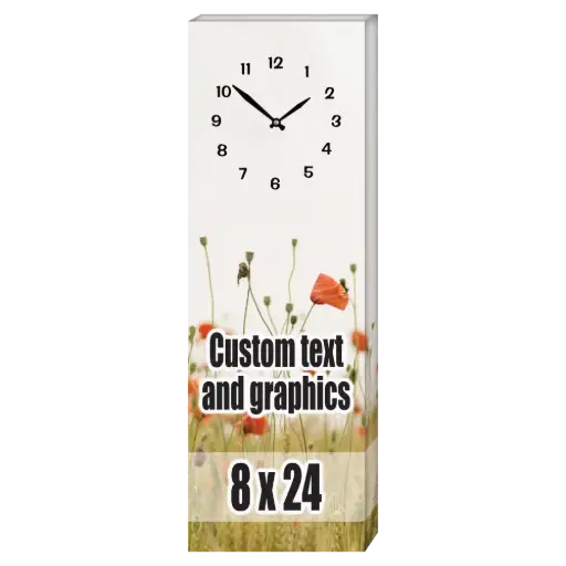 [CA0824-WM] 8x24 Canvas frame clock w/Westminster Chime