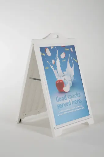 [UPSP110024X2000] SignPro Sidewalk Sign, 24x36, Frame White, With lens