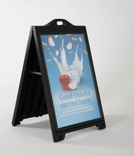 [UPSP120024X2000] SignPro Sidewalk Sign, 24x36, Frame Black, With lens
