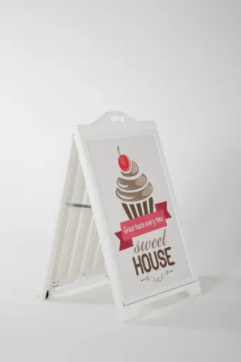 [UPSP210024x2000] SignPro Sidewalk Sign, 24x36, Frame White, No lens