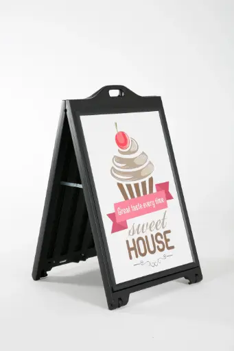 [UPSP220024x2000] SignPro Sidewalk Sign, 24x36, Frame Black, No lens