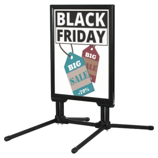 [USWS100B34X2000] SwingPro Sidewalk Sign, 30x40, Slide-in frame Black