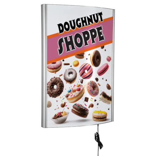 [UCLB25LN34X2002] Convex LED box, 30x40, Snap frame Silver, Single-sided, Wall mount