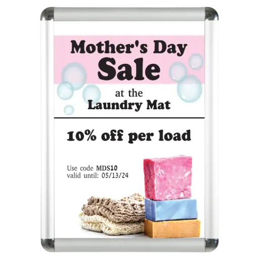 [UCN250N017X2990] Rounded Poster frame, 11x17, 1" Round snap frame Silver