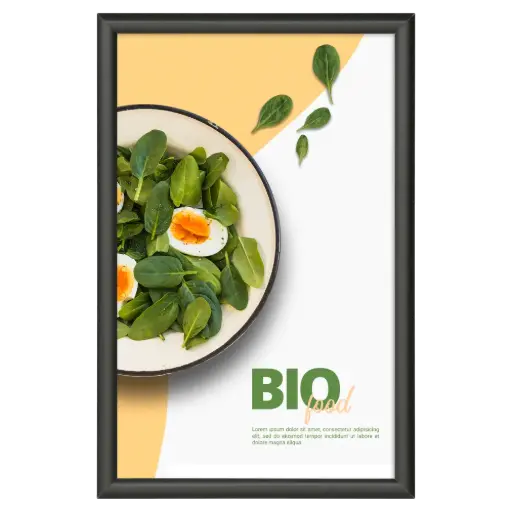 [UCN255B024X2990] Standard Poster frame, 24x36, 1" Mitered snap frame Black