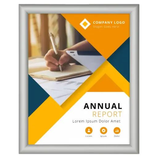 [UCN255N012X2990] Standard Poster frame, 17x22, 1" Mitered snap frame Silver