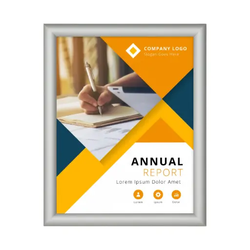 [UCN255N024X2990] Standard Poster frame, 24x36, 1" Mitered snap frame Silver