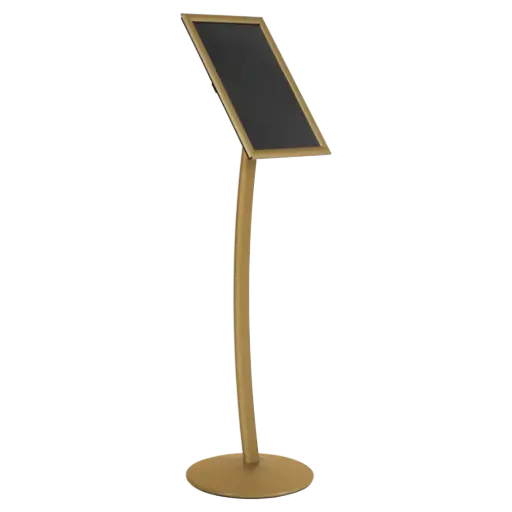 [UCUMSG0518X2000] Simplistic Curved Menu board, 18x24, Snap frame Gold