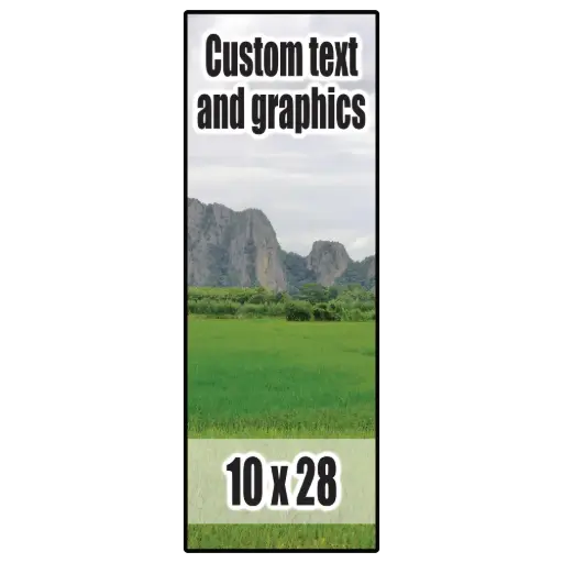 [PL1028] 10x28 Plaque w/keyhole and finished edge