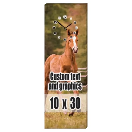 [CA1030-NOM] 10x30 Canvas frame w/clock