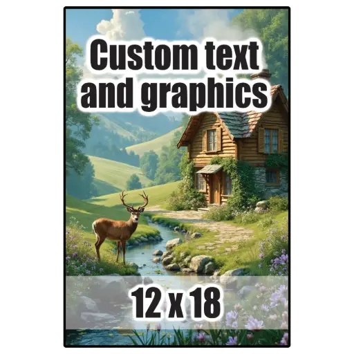 [PL1218] 12x18 Plaque w/keyhole and finished edge