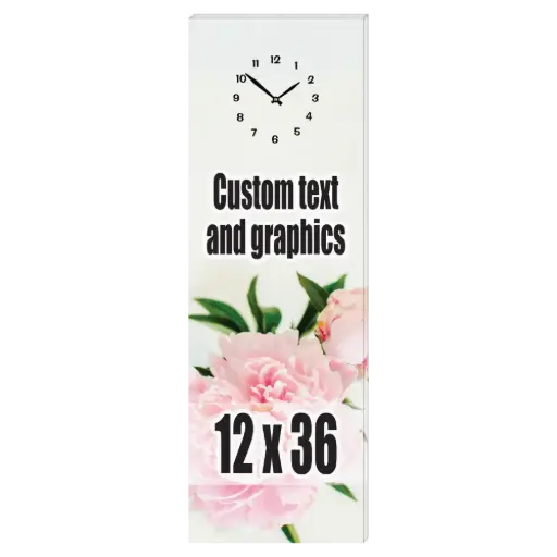 [CA1236-NOM] 12x36 Canvas frame w/clock
