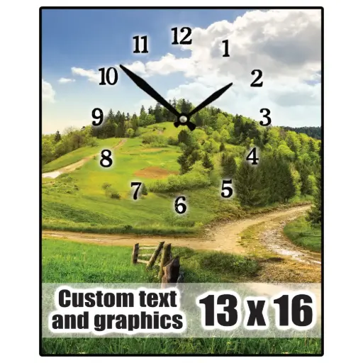 [PL1316-NOM] 13x16 Plaque clock