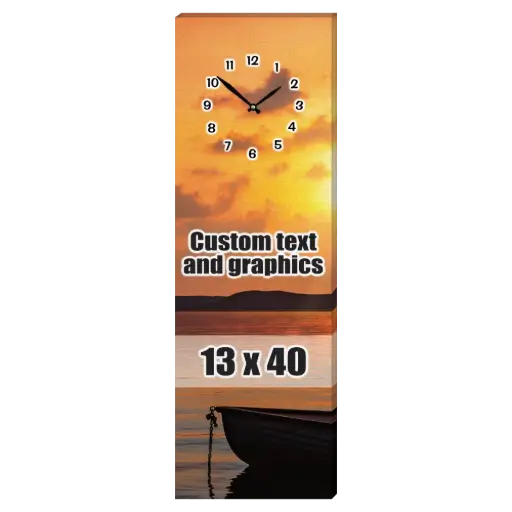 [CA1340-NOM] 13x40 Canvas frame w/clock