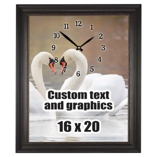 [FR1620-MS] 16x20 Framed artwork w/musical clock