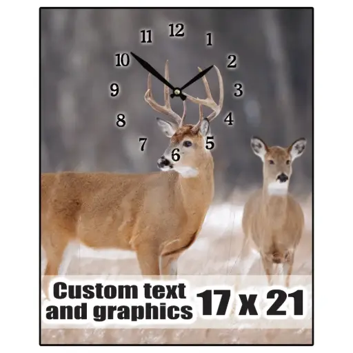[PL1721-MS] 17x21 Plaque w/musical clock