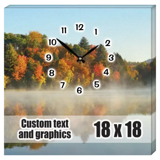 [CA1818-NOM] 18x18 Canvas frame w/clock